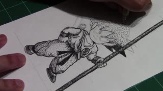 Easy Stippling Art - Little Goku - Stippling Timelapse