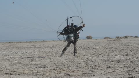 Paramotor Take-off at the Salton Sea Fly-in