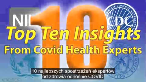 10 najlepszych spostrzeżeń ekspertów od zdrowia odnośnie COVID - napisy PL