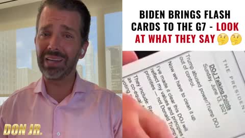 Biden Brings Flash Cards - LOOK At What They Say