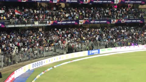 Crazy Fan Crosses Fence During a Cricket Match in India