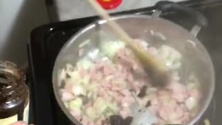 Black Garlic Ham Teriyaki Pasta | Budget Meals