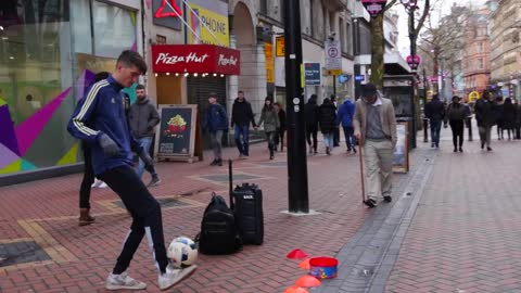 Old man crazy football skills prank