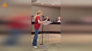 School board tries to silence 14 y.o. girl after she hands them copies of the U.S. Constitution.
