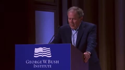 George W. Bush admits his brutal invasion of Iraq was unjustified.