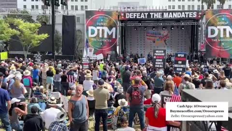 The Peoples Convoy- Defeat The Mandates rally - Los Angeles, Ca 4/10/2022