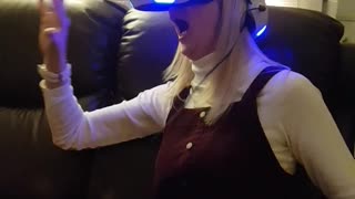 VR Rollercoaster Scares Woman Silly