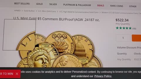 Gold commemorative 1/4 ounce coins