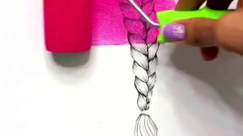 Rate this braid from 1 to 10 💖😊 #drawing #art #shorts