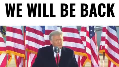 Trump says good bye and promised to be back