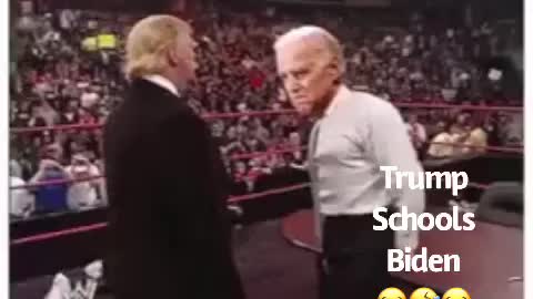 Trump schools Biden in Wrestling