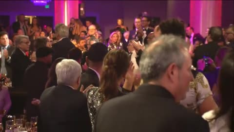 Nancy Pelosi Standing Ovation at Clive Davis's Annual Pre-Grammy Gala
