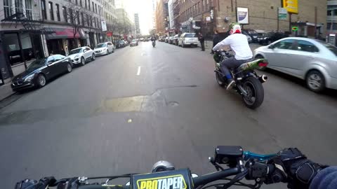 Chicago Cop Throws Coffee at Biker