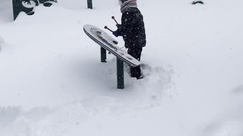 playing the Xylophone in the middle of a blizzard