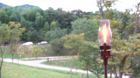 Glowing lights at the campsite 2