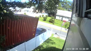 Shipping Container Squishes Car