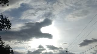 Dragon-Shaped Cloud Eats the Sun
