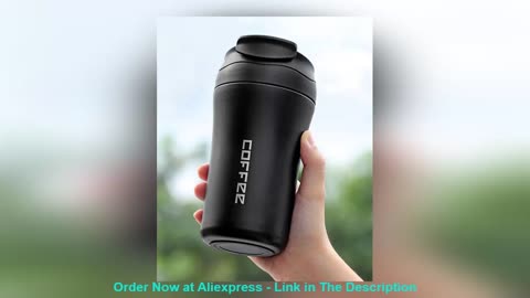 ✨ 400ml Double Stainless Steel Coffee Thermos Mug With Straw Multifunctional Car Vacuum Flask