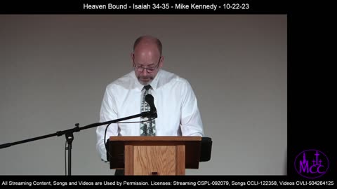 Heaven Bound - Isaiah 34-35 - Mike Kennedy - 10-22-23