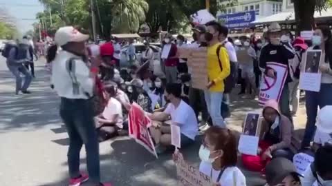 The protesters fighting against the military forces as well as Chinese government too in Myanmar