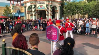 Disney Drummers and Bagpipes doing Holiday Songs Part 1