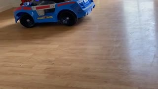 Kiddo Driving Car While Laying Down