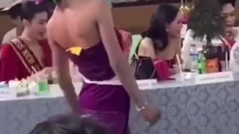 Thai transvestite beauty pageant scene