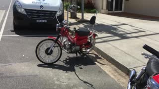 Chopper inspired Honda Postie Bike