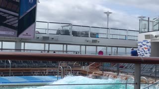 Rough Seas Create Wave Pool on Cruise Ship