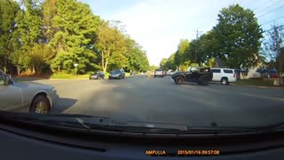 SUV Driver Blocks Jeep