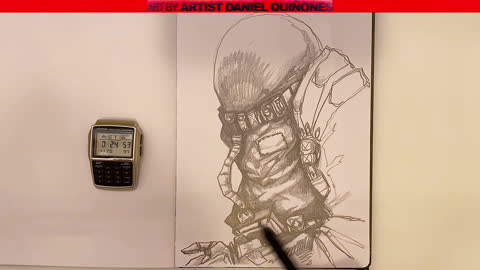 VOL.2 Time-Lapse Pencil Drawings without lifting pencil | art by - Artist Daniel Quinones