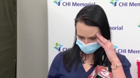 Nurse PASSES OUT on live TV after getting COVID shot