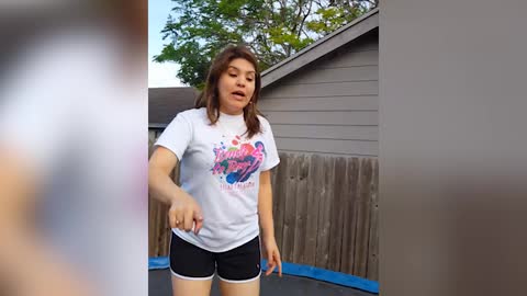 Mom Destroys Trampoline While Performing Tricks