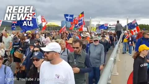 Thousands of Protestors March in Canberra, Australia, Demanding Their Liberties Back