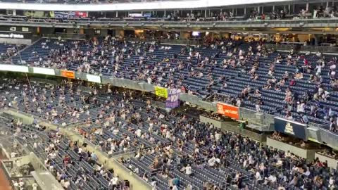 Trump Won Save America Banner Dropped at Yankee Stadium!`