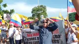 Marcha contra reformas de Petro