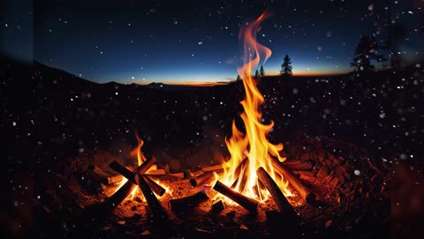 Cozy Bonfire Ambience for Relaxation and Sleep: Cracking Fire Sounds and Soft Music | relax sound |