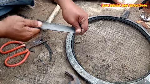 making chicken_bird cages from motorcycle tires
