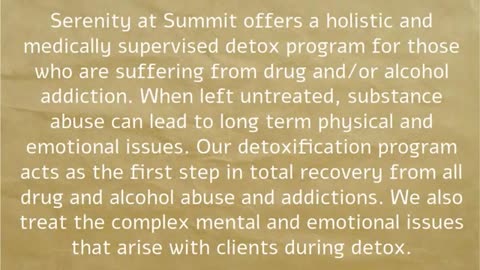 Summit Detox Treatment and Addiction Recovery