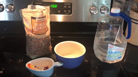 Making Home Made Almond Milk Video 1