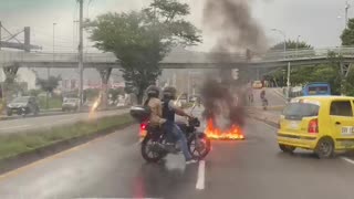 Protesta en la autopista a Piedecuesta