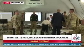 President Trump and Gov. Abbott meet with National Guard members