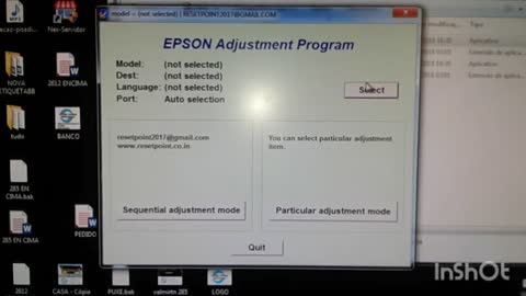 RESET EPSON L3150 LUZES PISCANDO