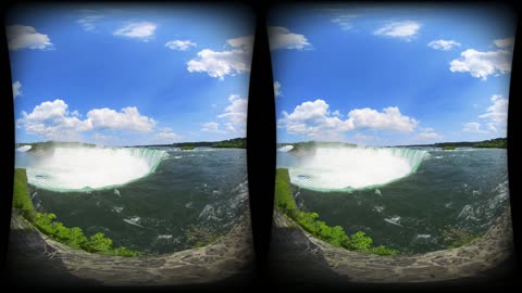 Natural Water Falls Niagara in VR180! - 3D Virtual Reality Experience