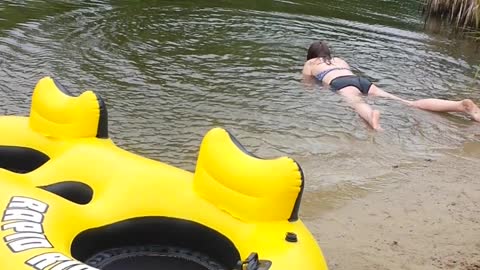 Rope Swing Ends In Faceplant