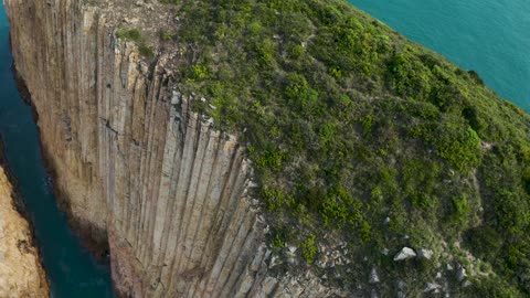 Breathtaking cliff precise sea
