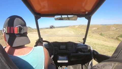 Dirt Bike Lands on UTV After Jump