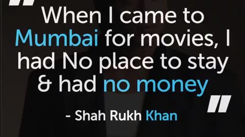 The inspiring story of Shah Rukh Khan