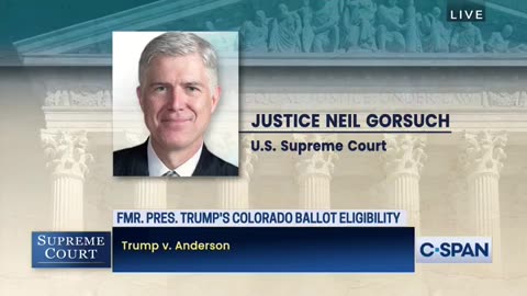 Jus. Gorsuch just destroyed Colorado's entire argument for keeping Trump off the ballot: