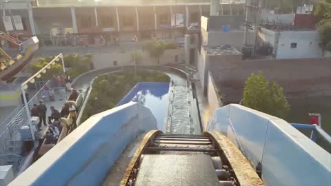 Flume Ride in Sinbad park.